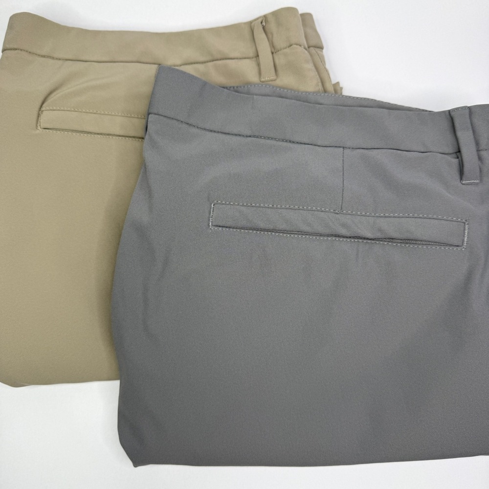 Ash & Erie Everyday Pants Mens 38x26 Khaki Gray Performance Chino Lot of 2